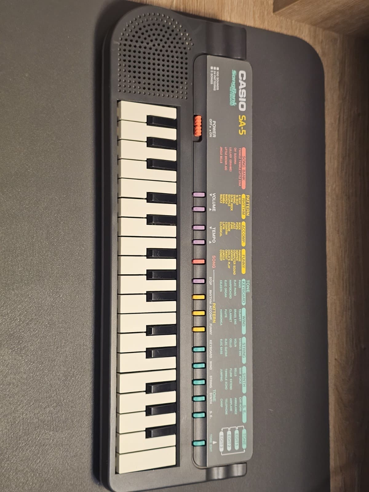 CASIO SA-5 SongBank Electric Keyboard Piano Synthesizer 32 Keys - TESTED