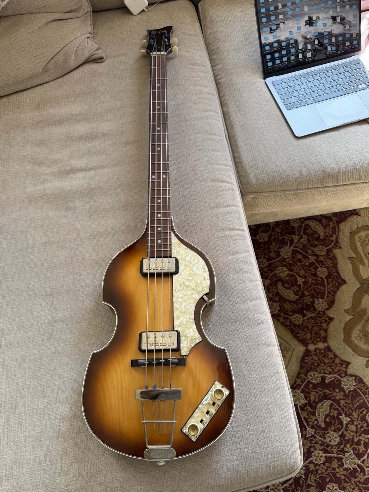 Höfner 500/1 V63 Violin Electric Bass Guitar Sunburst 4 String Hollow Body