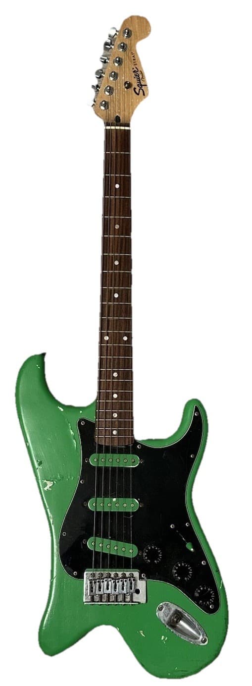Strat Style Electric Guitar w/ Fender Squier Neck – Custom Green Player