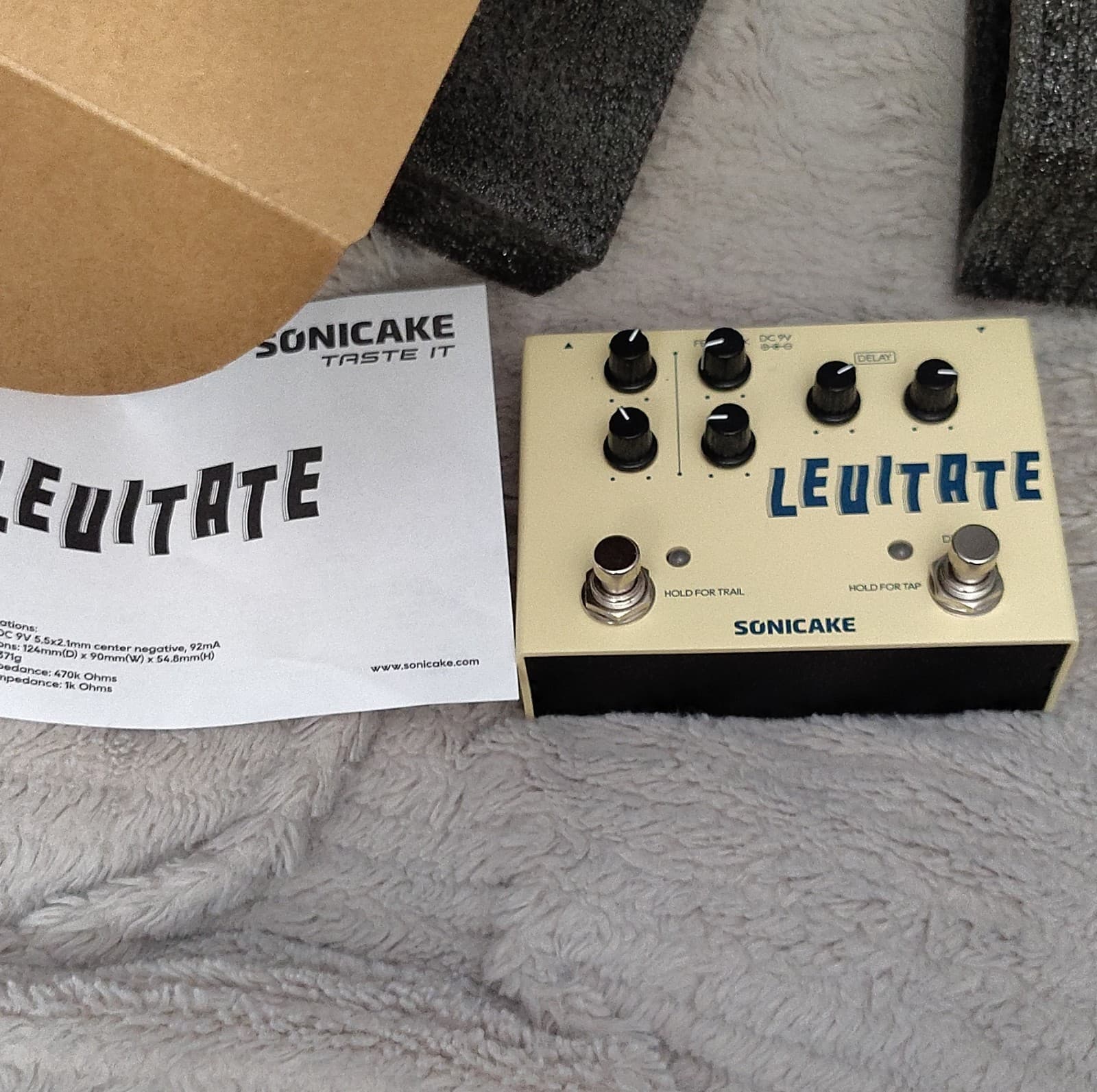 USED SONICAKE Levitate Dual Digital Delay Reverb Effects Pedal for Guitar