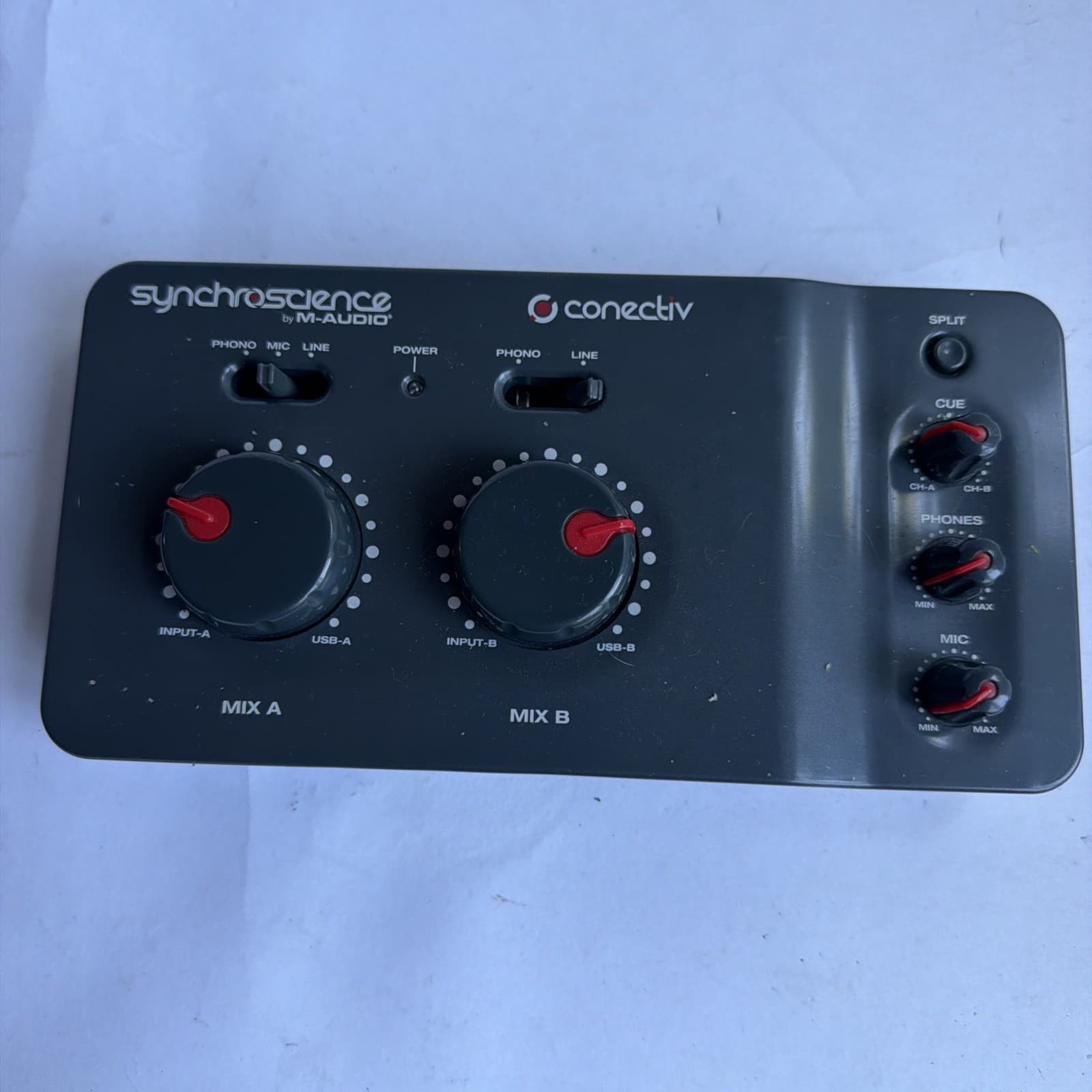 M-Audio Conectiv DJ Mixer USB Interface 2-Channel Tabletop RCA Microphone Black