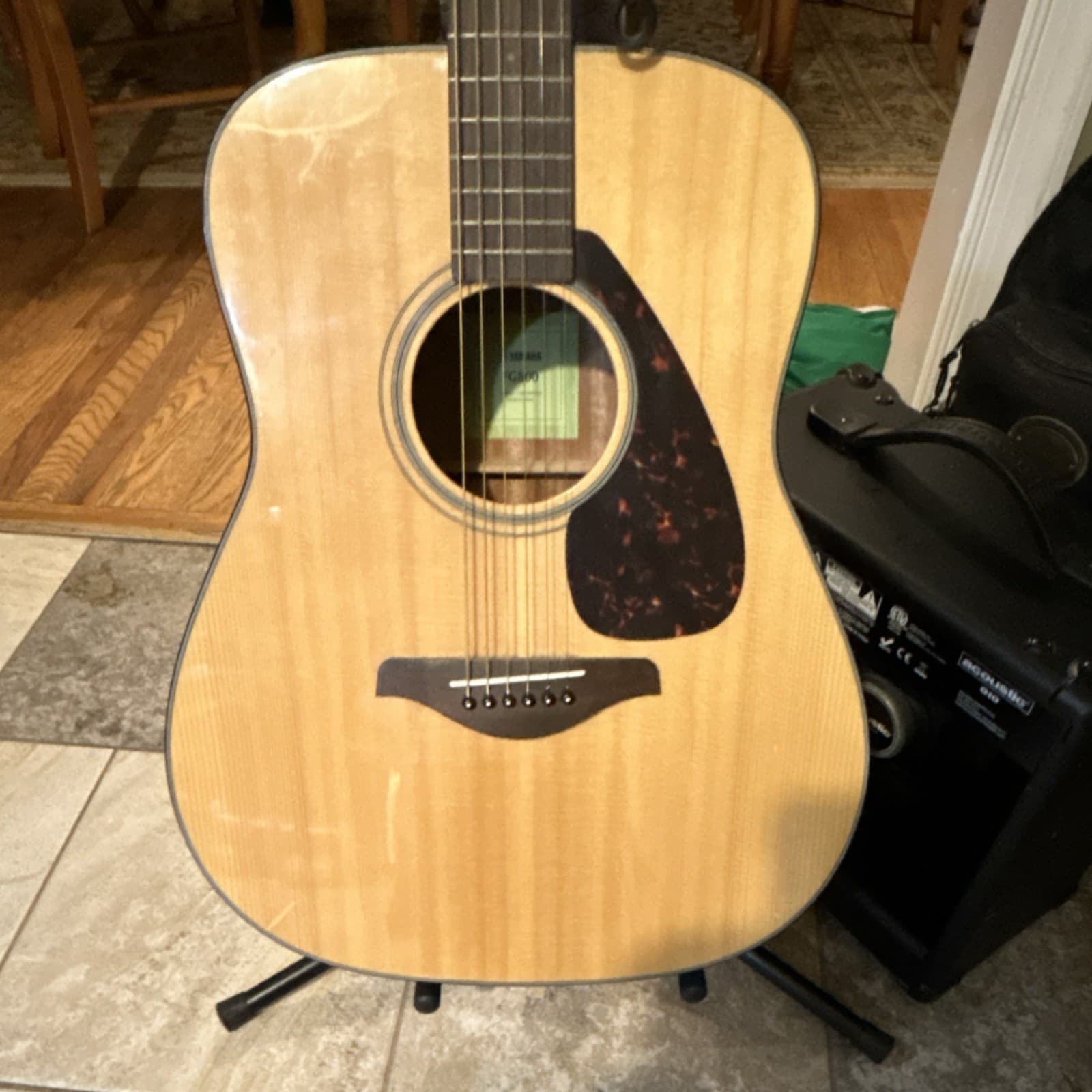 Yamaha FG800 Dreadnought Acoustic Guitar Natural 6 String Full-Size