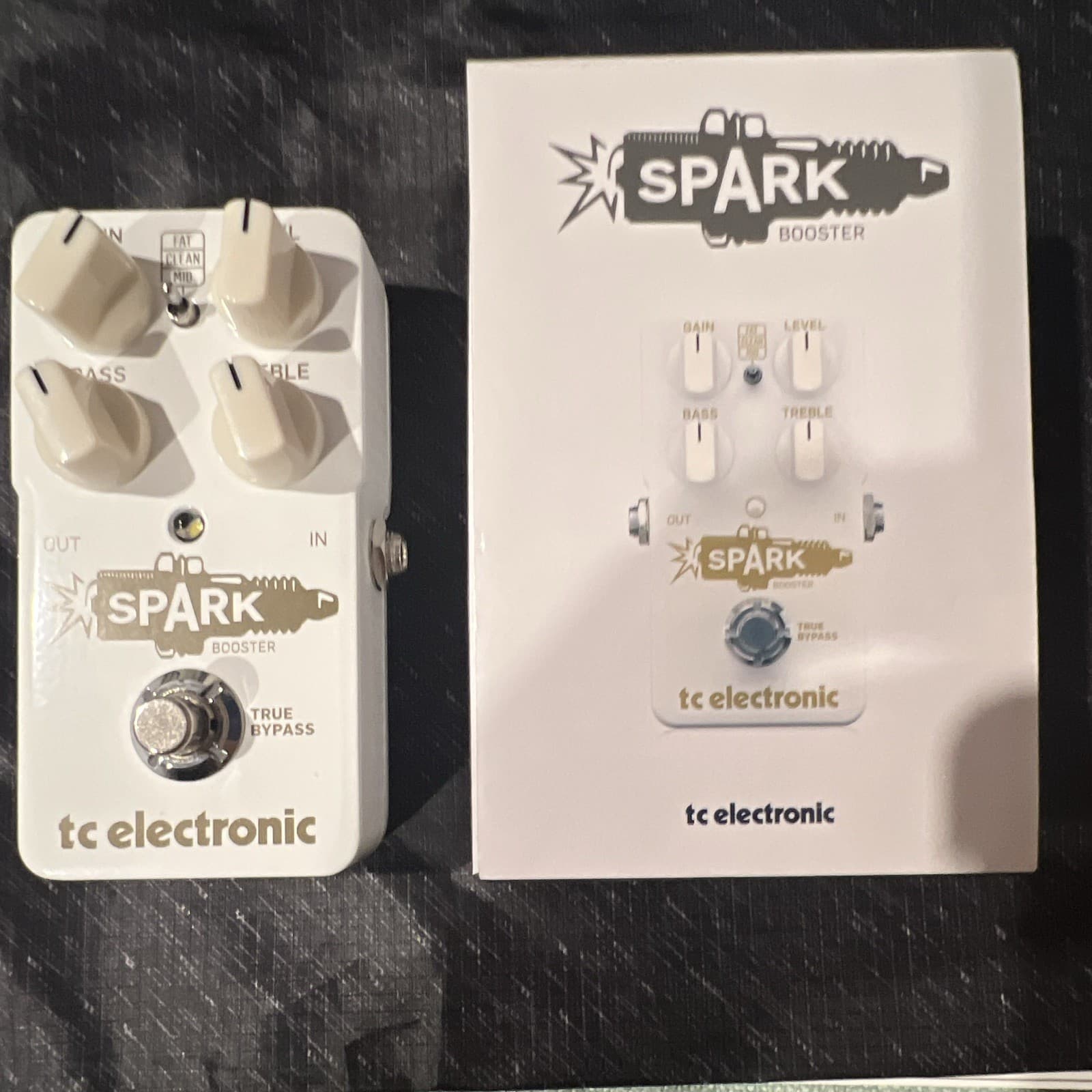 TC Electronic Spark Booster Analog True Bypass Pedal for Electric Guitar, White
