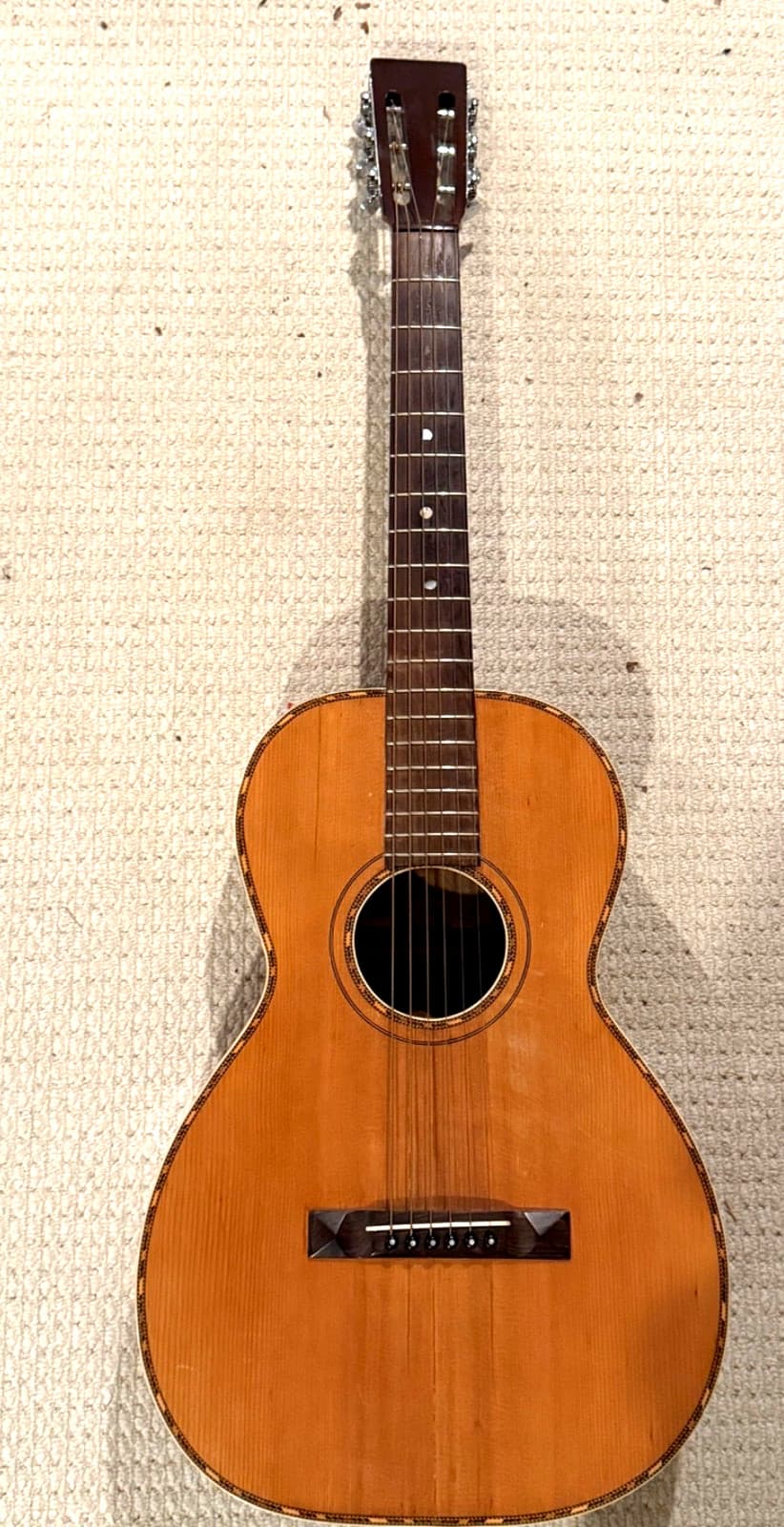 Nice Vintage Washburn Parlor Guitar "The Vernon", C 1900, Playable Condition