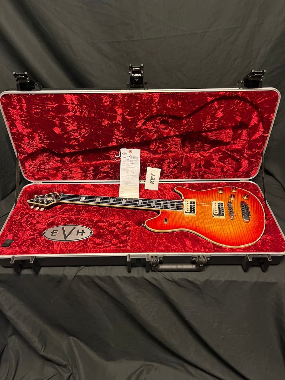 Rare 2017 EVH Wolfgang Custom Shop Set Neck Guitar Factory Aged Relic '59 Burst