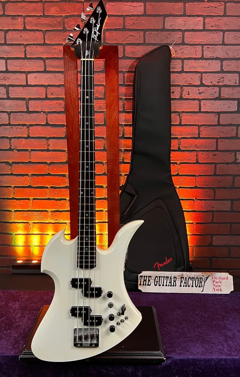 B.C. Rich Mockingbird Bass "LA California USA" Neck Plate. Vintage 80's, Whit...