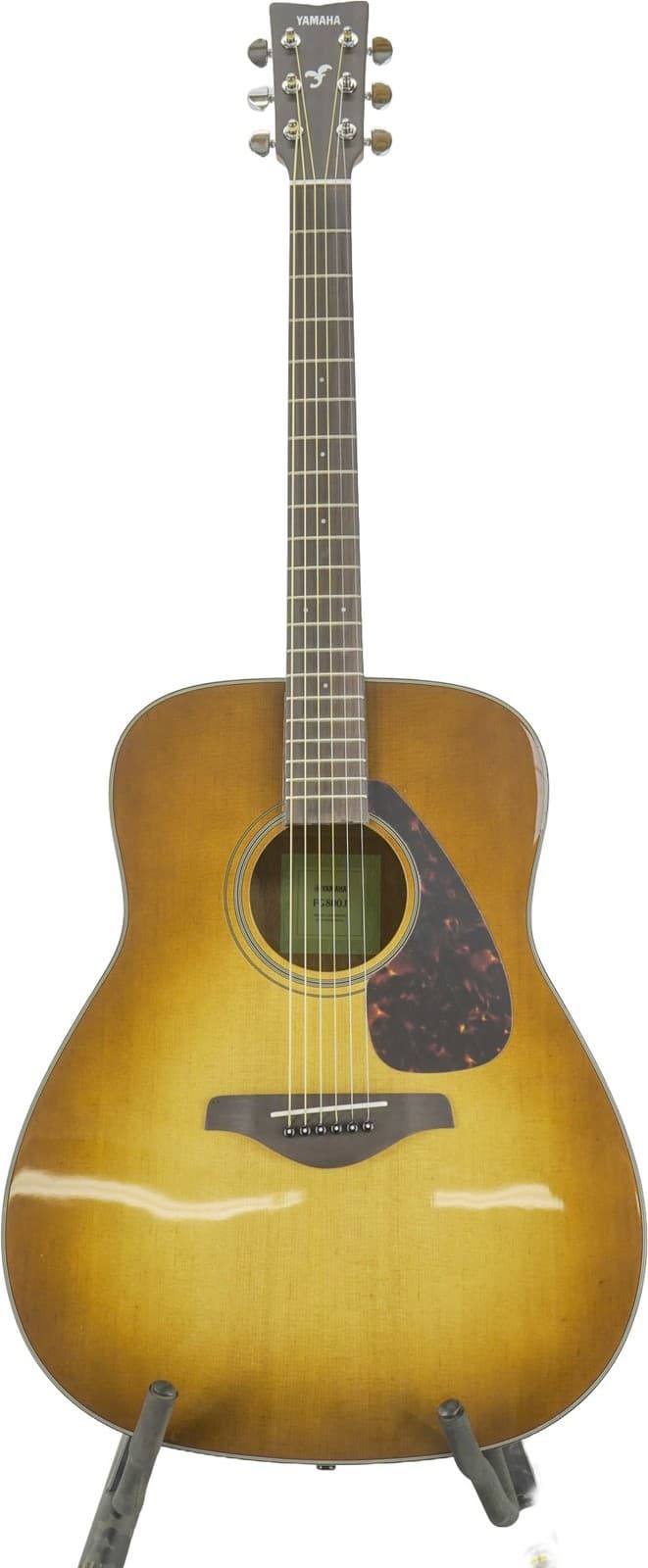 Yamaha FG800J Solid Spruce Dreadnought Acoustic Guitar Sand Burst CRACKED NECK