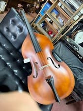 Folding Upright Double Bass w/Pickup 4 String 3/4 Jazz King