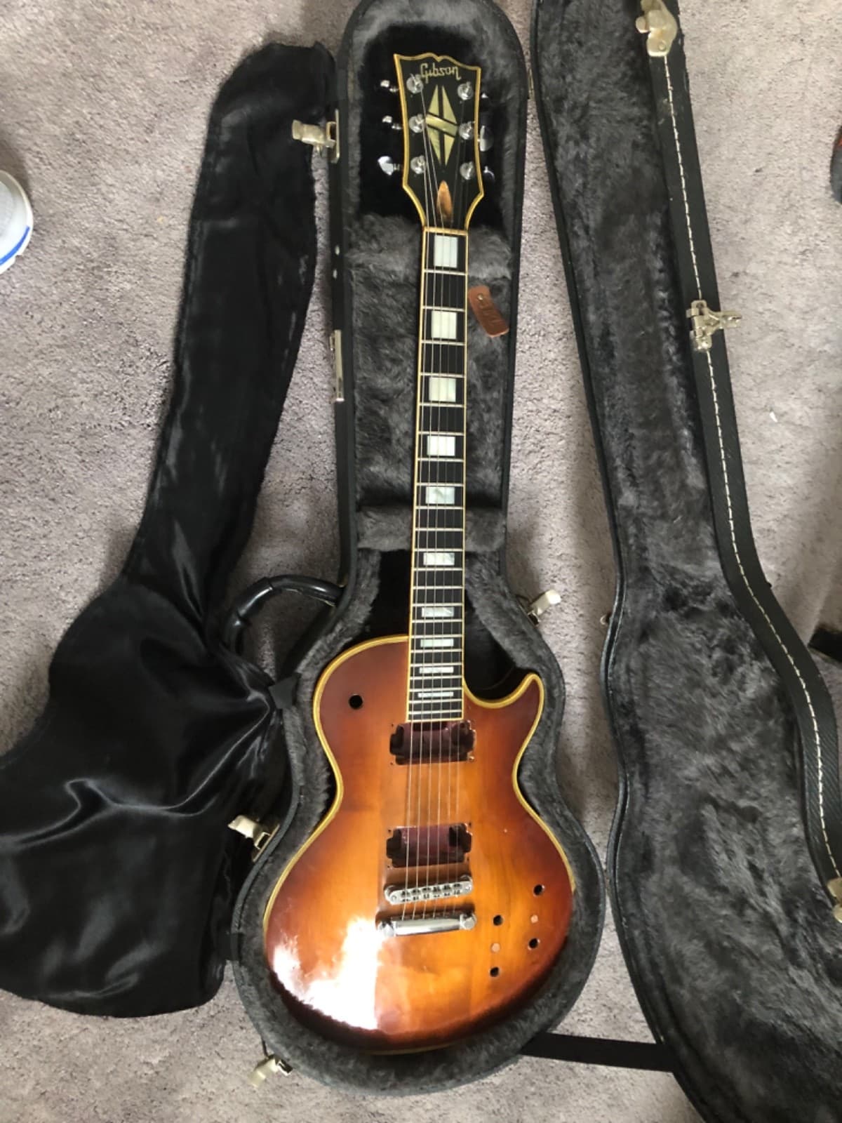 Gibson Guitar 1976 Les Paul Custom Body and Neck Husk Project