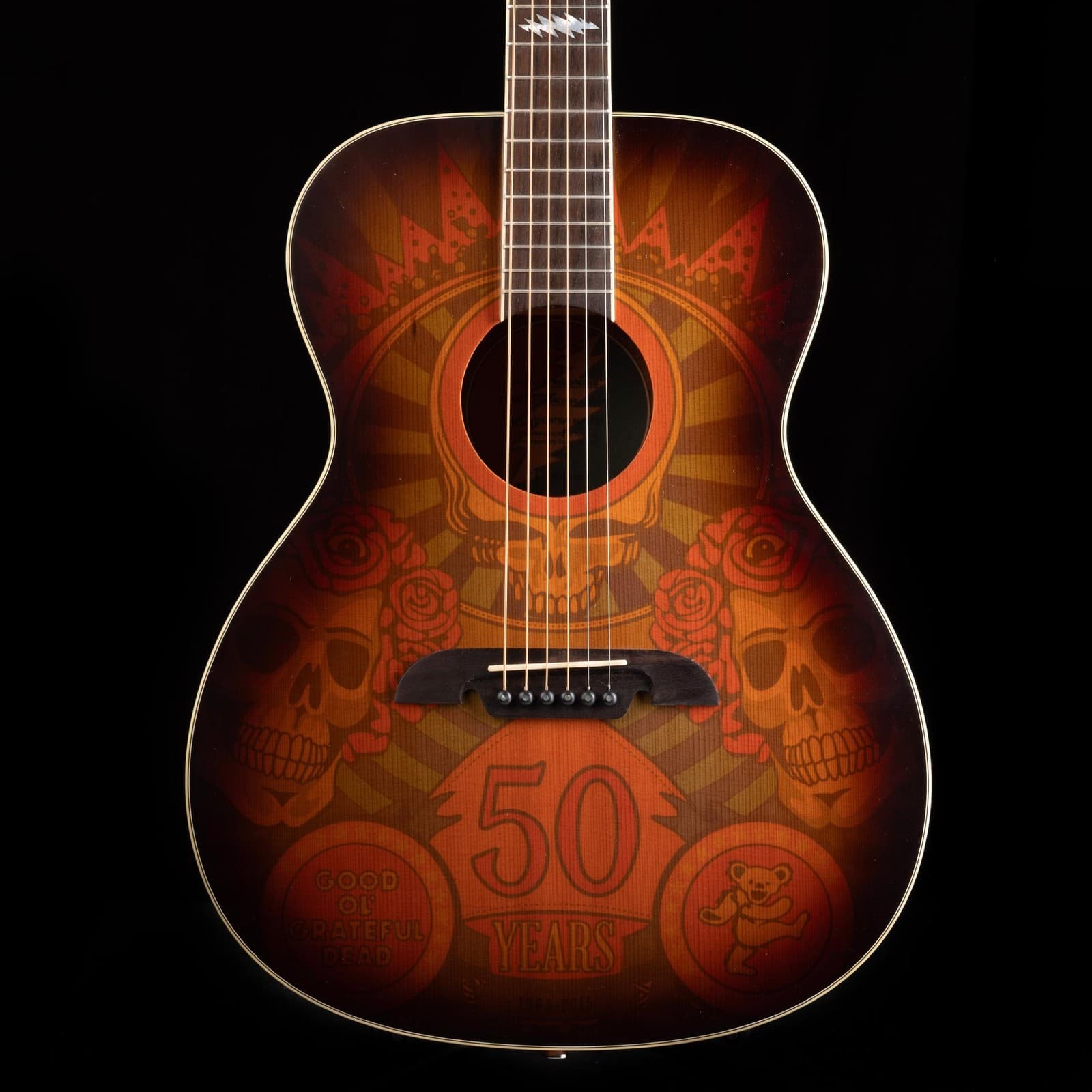 Used Alvarez AF65GD/MSHB Limited Edition Grateful Dead Acoustic With OHSC