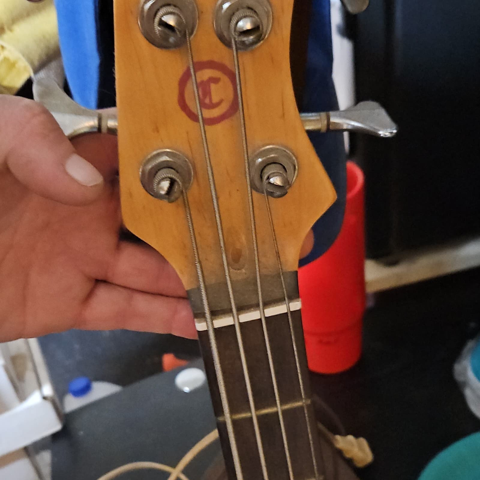 Cimar Electric Bass Guitar 4-String Black Solid Body