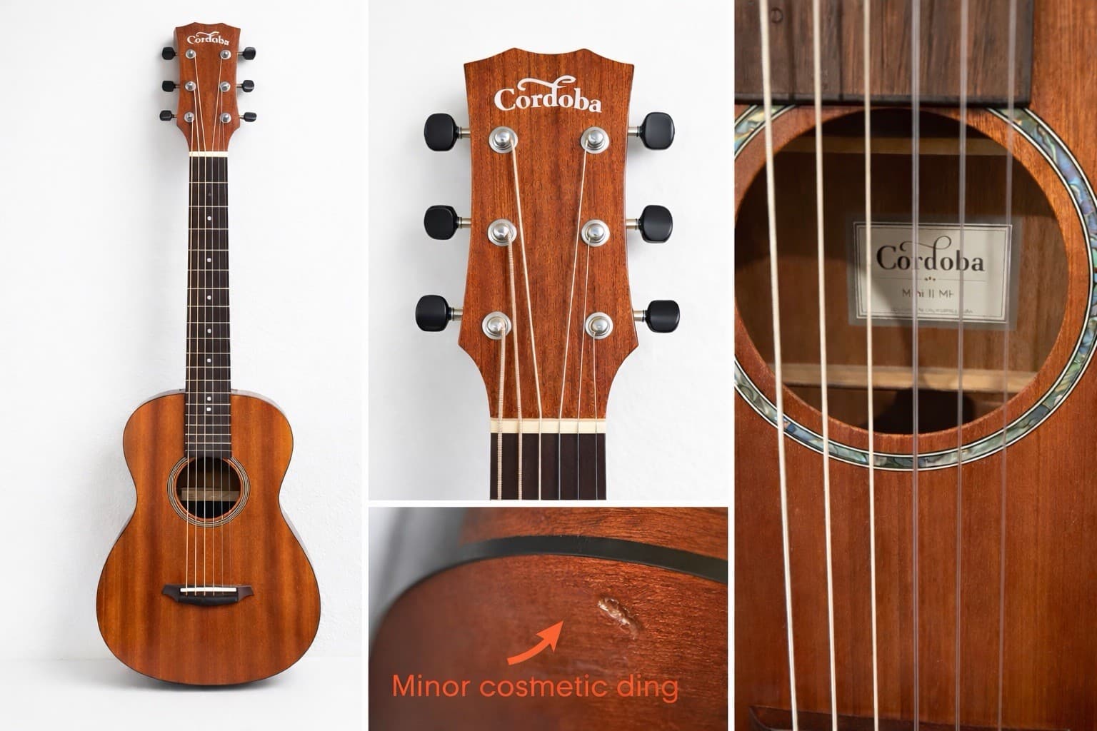 Cordoba Mini II MH Parlor Acoustic Guitar Mahogany 6-String Right-Handed