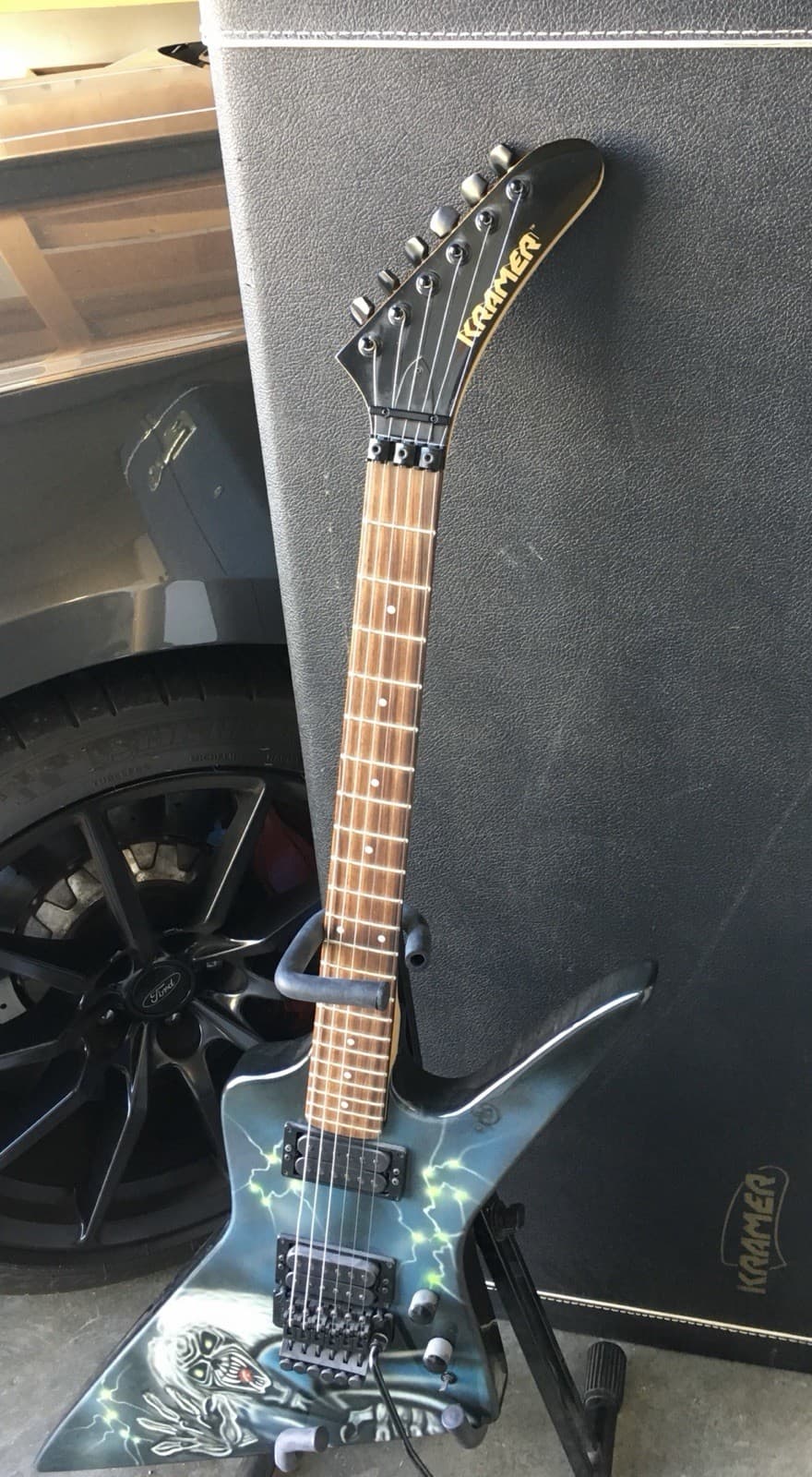Vintage 80s Kramer Guitars - CONDOR/original Dennis Kline’s “EDDIE” Graphic/OHSC