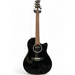Ovation CSE24 Black Acoustic Electric Guitar