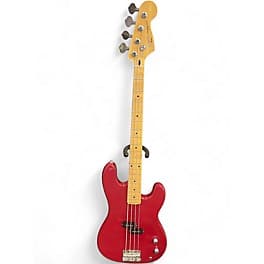 2000s Fender Player Precision Bass Candy Apple Red Electric Bass Guitar