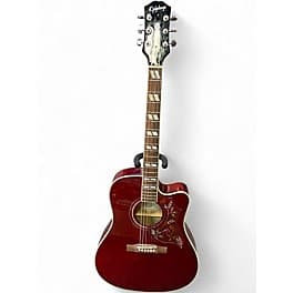 Epiphone Hummingbird Maroon Acoustic Guitar