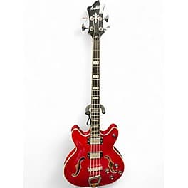 2020s Hagstrom Viking Bass Trans Red Electric Bass Guitar