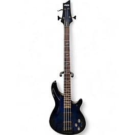 Schecter Guitar Research Omen Extreme 4 String See-Thru Blue Burst Electric Bass Guitar