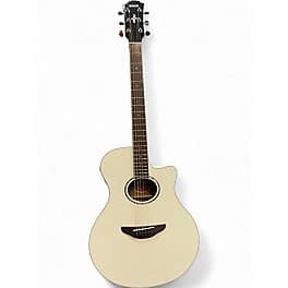 Yamaha APX600 White Acoustic Electric Guitar