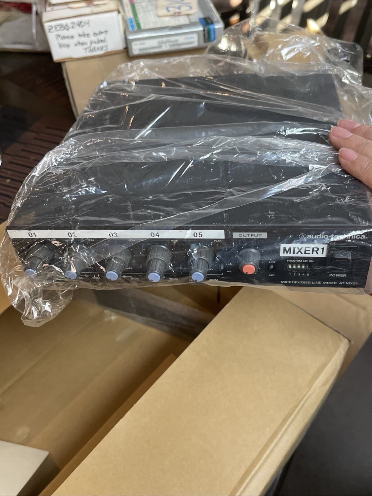 audio-technica AT-MX51 Microphone/Line Mixer Untested