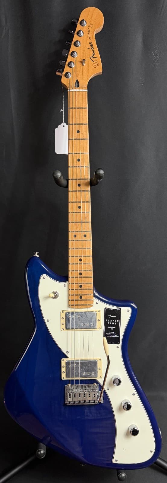 Fender Player Plus Meteora HH Electric Guitar Sapphire Blue Transparent w/ Bag
