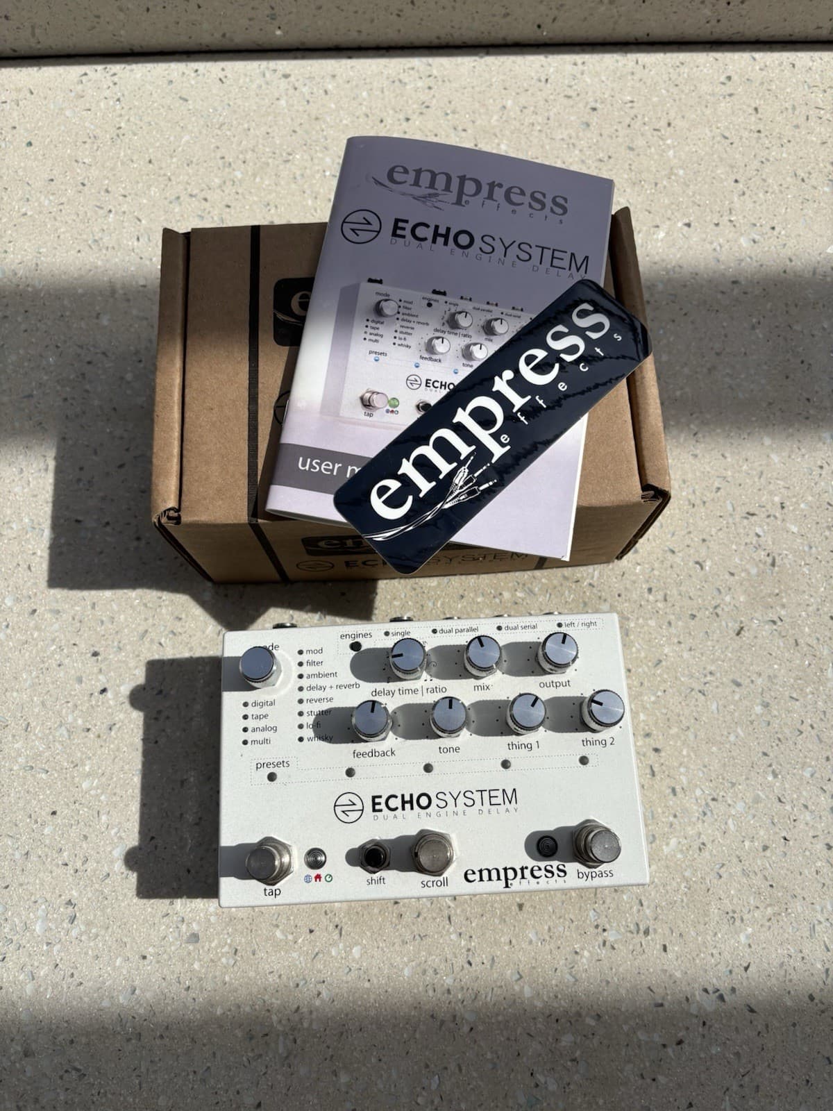 Empress Echosystem Dual Digital Delay Synthesizer / Guitar Pedal - Mint