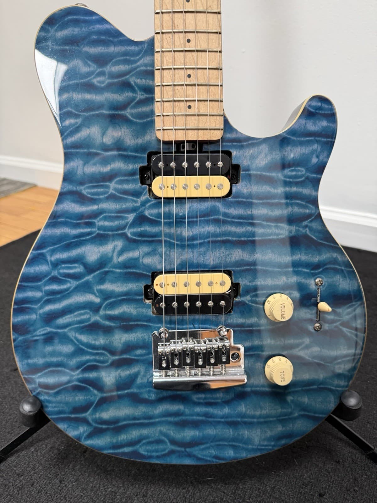 Music Man Sterling Sub Series Axis AX-3 Electric Guitar Blue