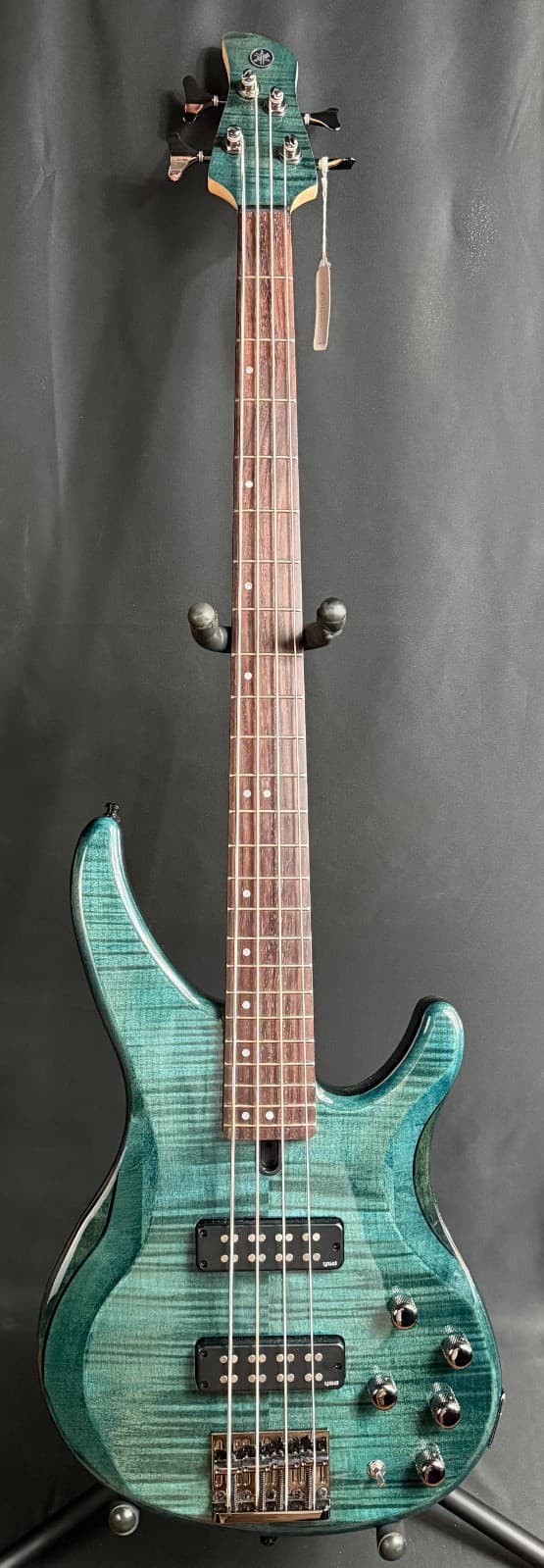 Yamaha TRBX604FM 4-String Bass Guitar Flamed Maple Indigo Blue Finish (365)
