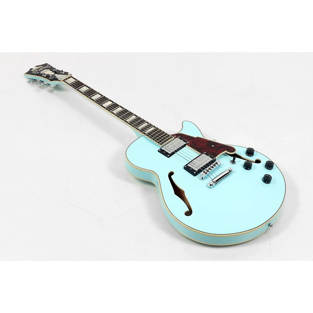 D'Angelico Premier Series SS Semi-Hollow Electric Guitar Sky Blue 19788138838 OB
