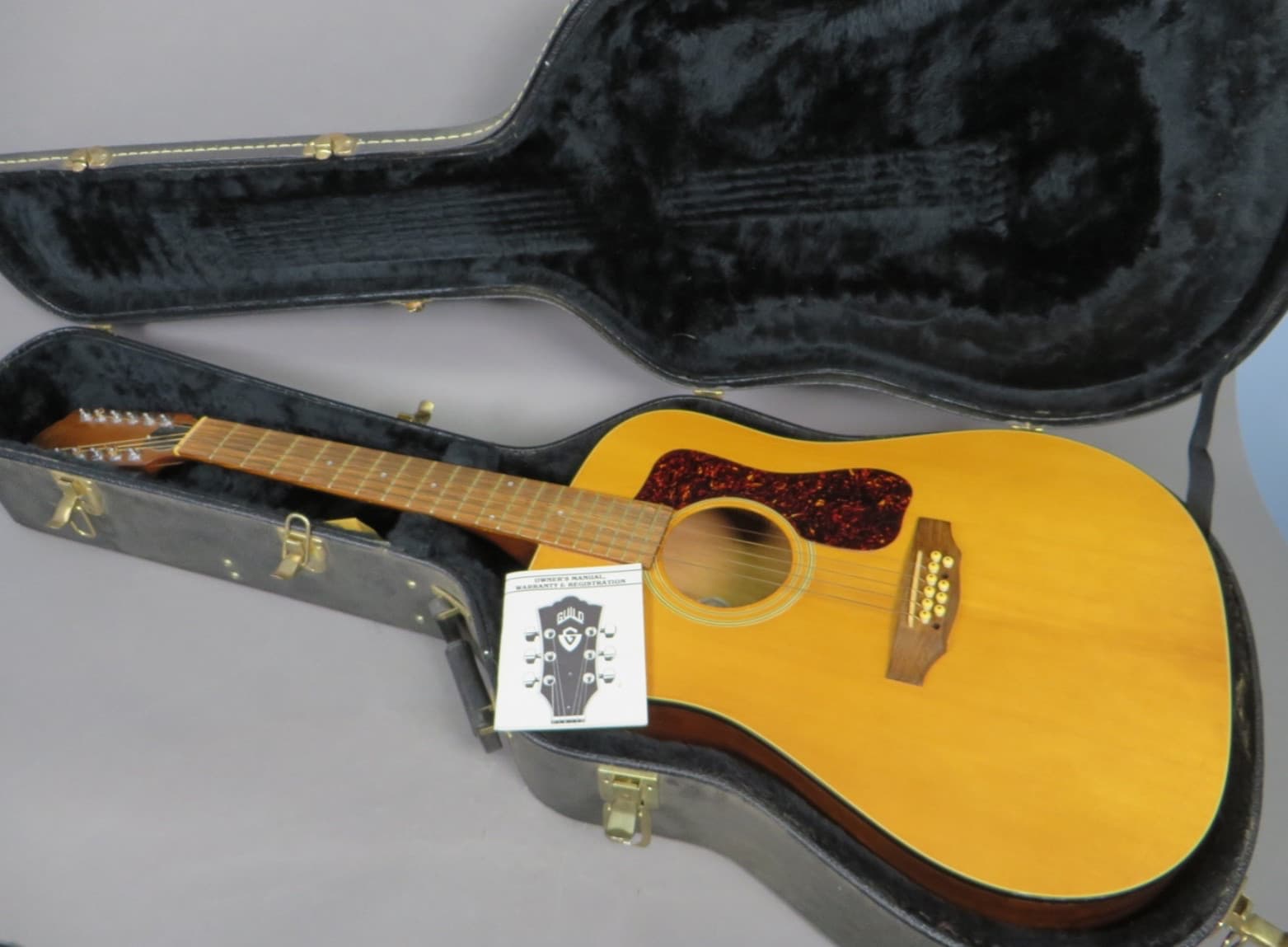 AS-IS GUILD D-4-12-NT Acoustic Guitar (Damaged) w/Original Hard Case USA