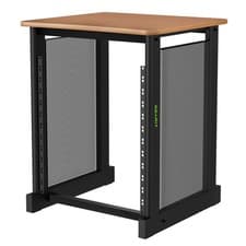 12U Audio Rack for 19" Studio Gear, AV Equipment, Server Racks - Metal & Oak