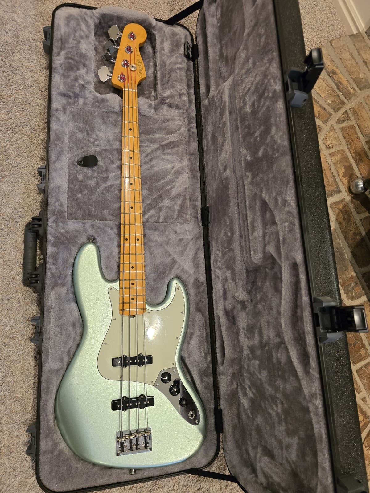 Fender American Professional II Jazz Bass Mystic Surf Green Maple USA Pristine