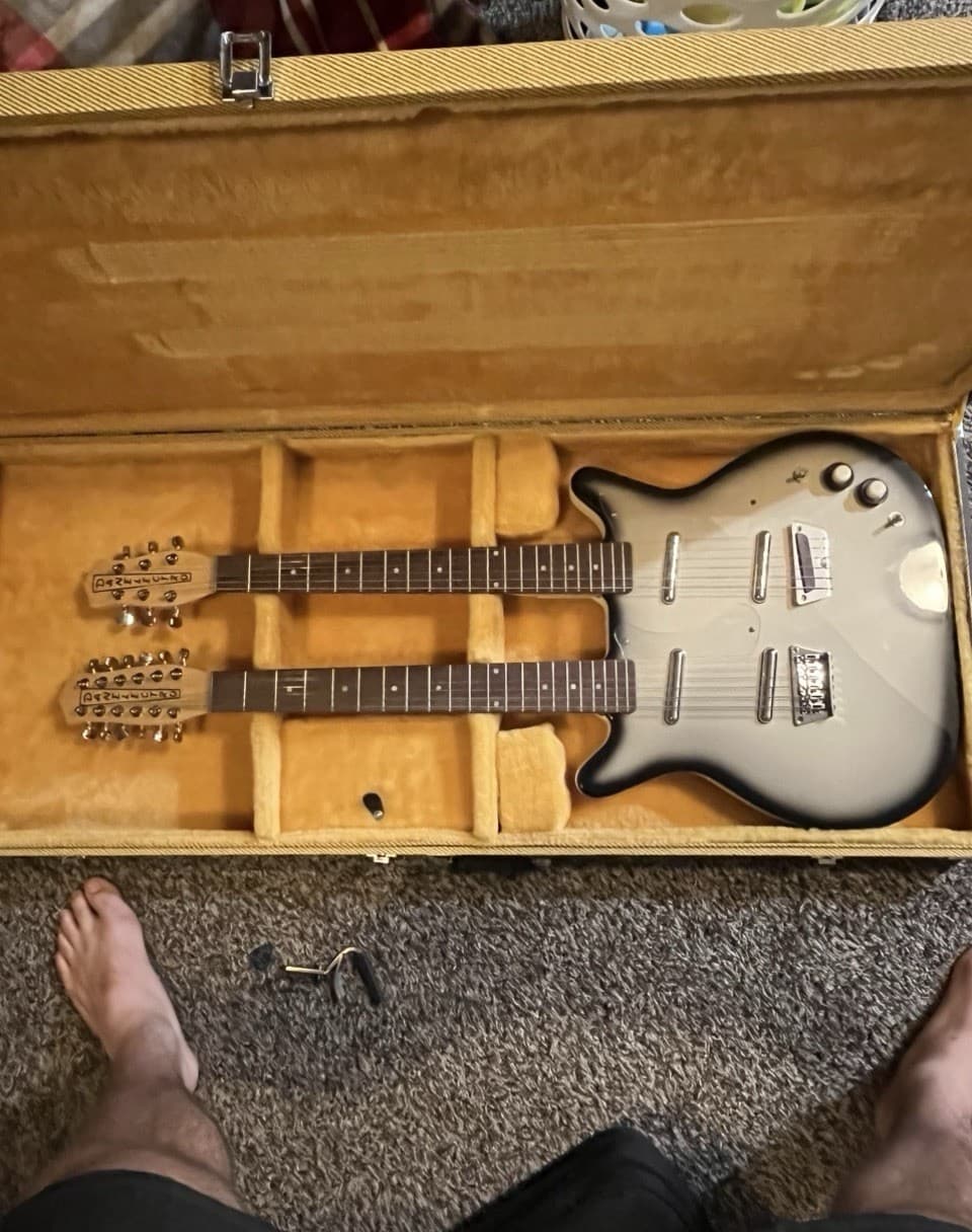 Double Neck Danelectro guitar 6 and 12 string guitar