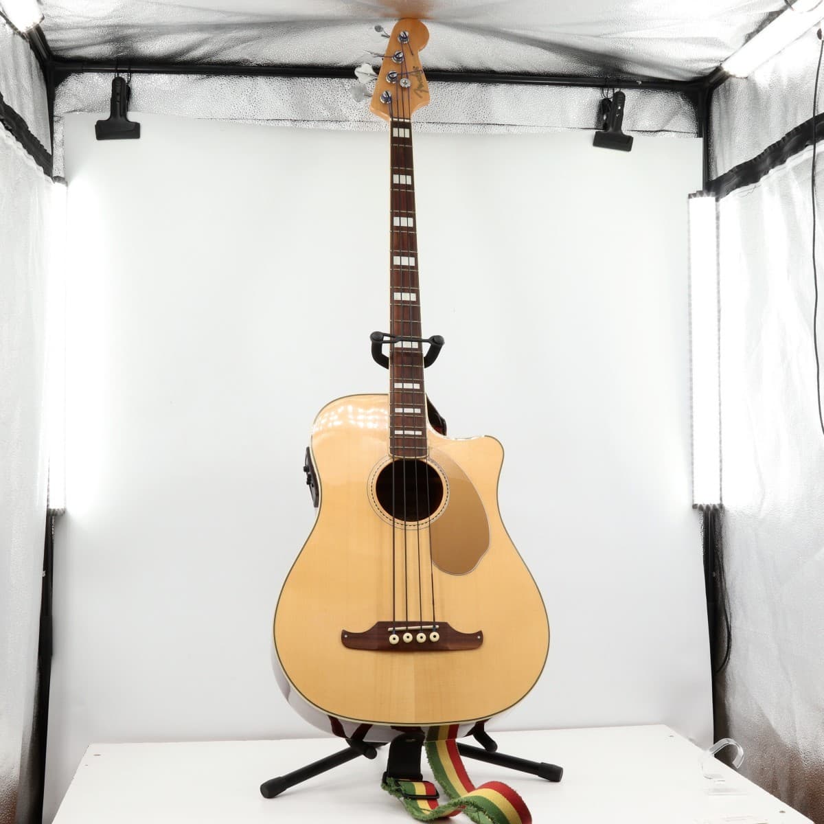Fender Kingman Acoustic Bass Guitar 4-String Natural Tested Working (PZ1005582)
