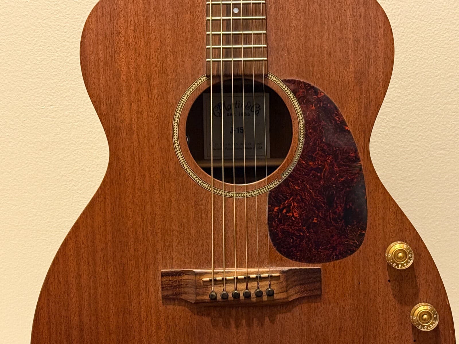 Martin J-15 Jumbo Acoustic Guitar 2006 USA Solid Mahogany W/ OHSC Free S/H