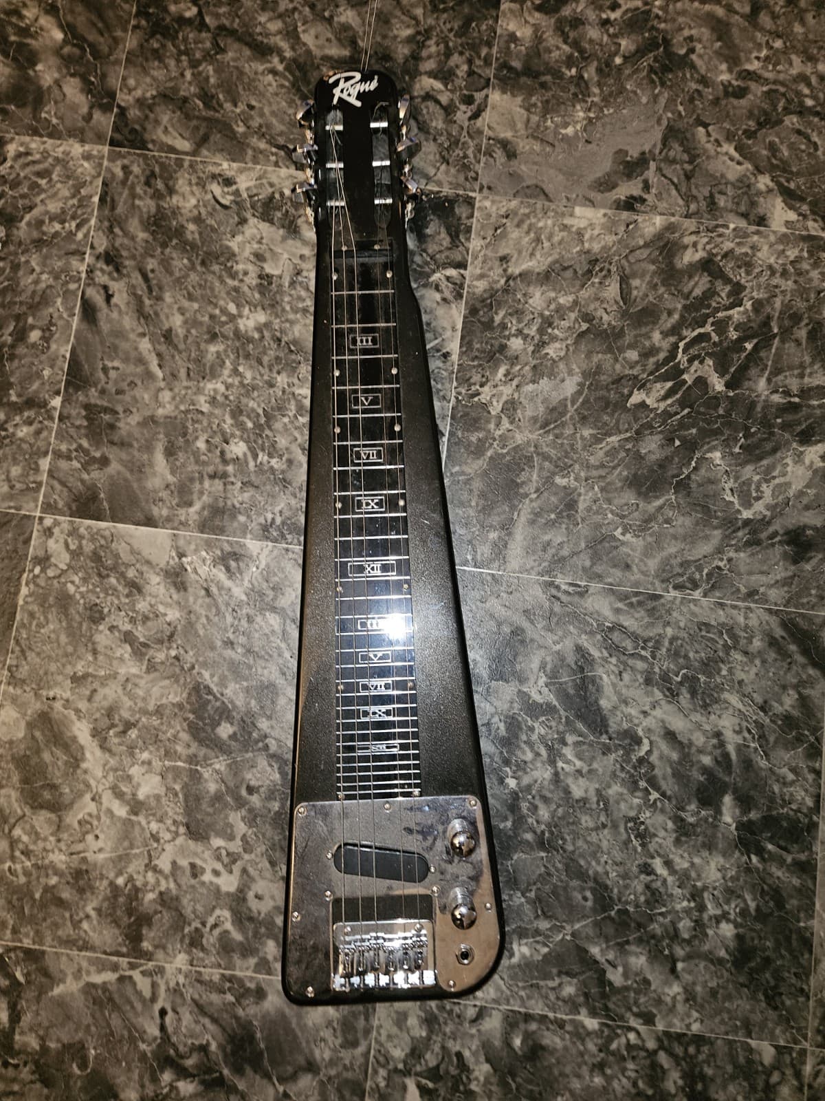 Rogue RLS-1 Lap Steel Guitar With Stand & Gig Bag - Metallic Black #R5311