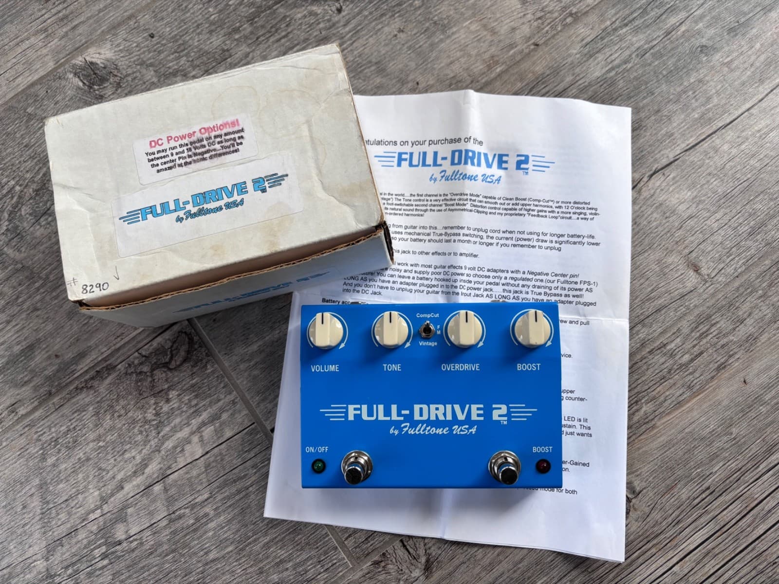 2005 Fulltone Full-Drive 2 Overdrive / Boost Guitar Effects Pedal - Clean w/ Box