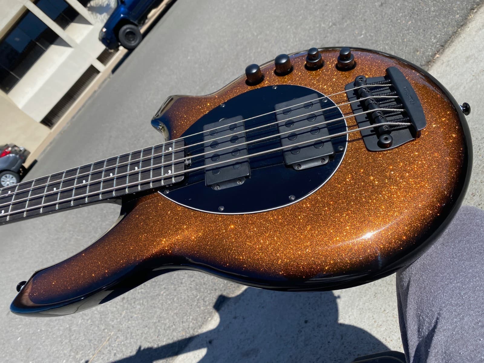 2022 Music Man Bongo 4 String HH Bass - Harvest Orange Gold Sparkle w/ VIDEO