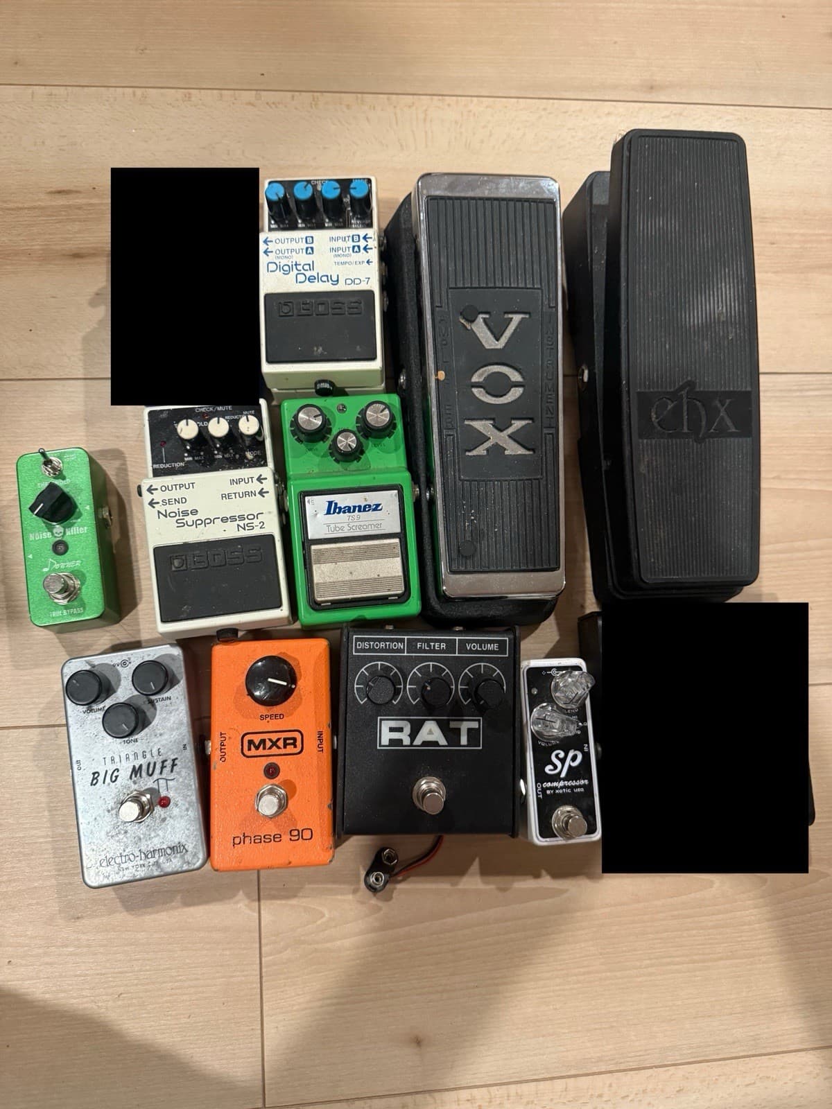 Guitar Pedal Lot Boss DD-7 NS-2 Ibanez TS9 RAT Big Muff MXR Vox Wah Xotic SP