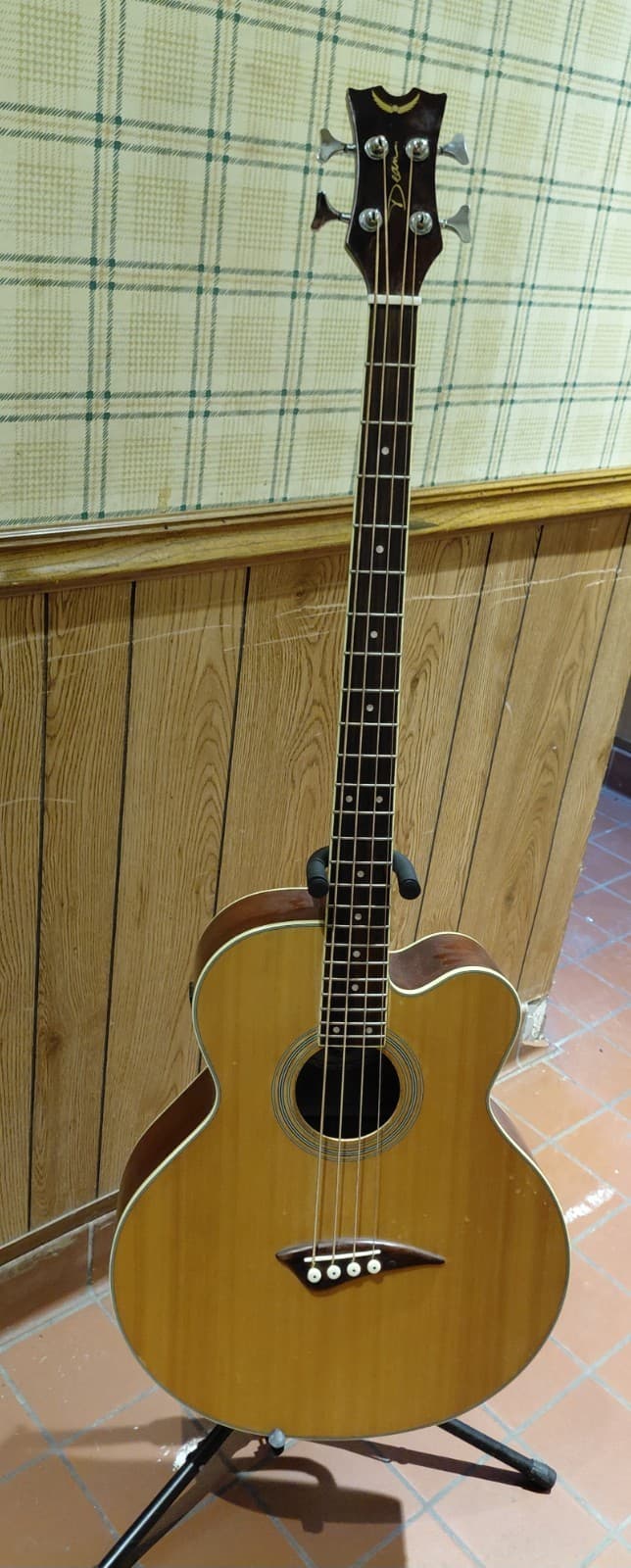 Dean EABC Acoustic Electric Bass Guitar 4-String Natural PS-900 Passive Tone