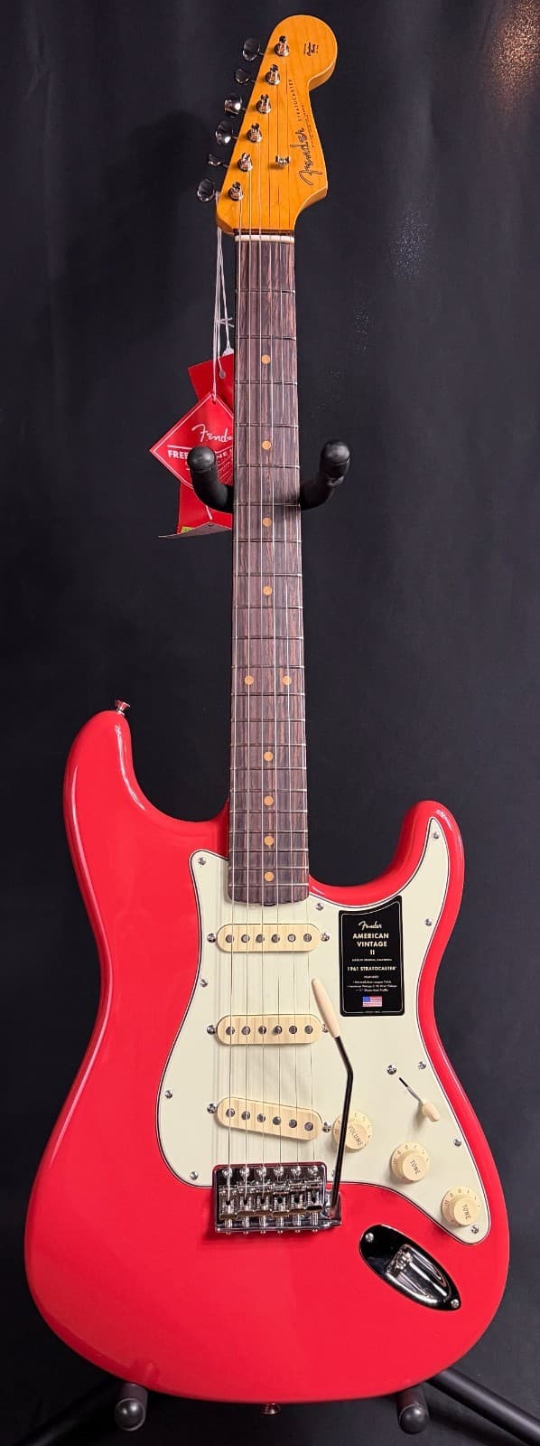 Fender American Vintage II 1961 Stratocaster Electric Guitar Fiesta Red Finish