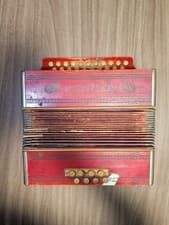 1920’s M. Hohner Red Accordion 29 Diatonic Button 29 Button Made In Germany
