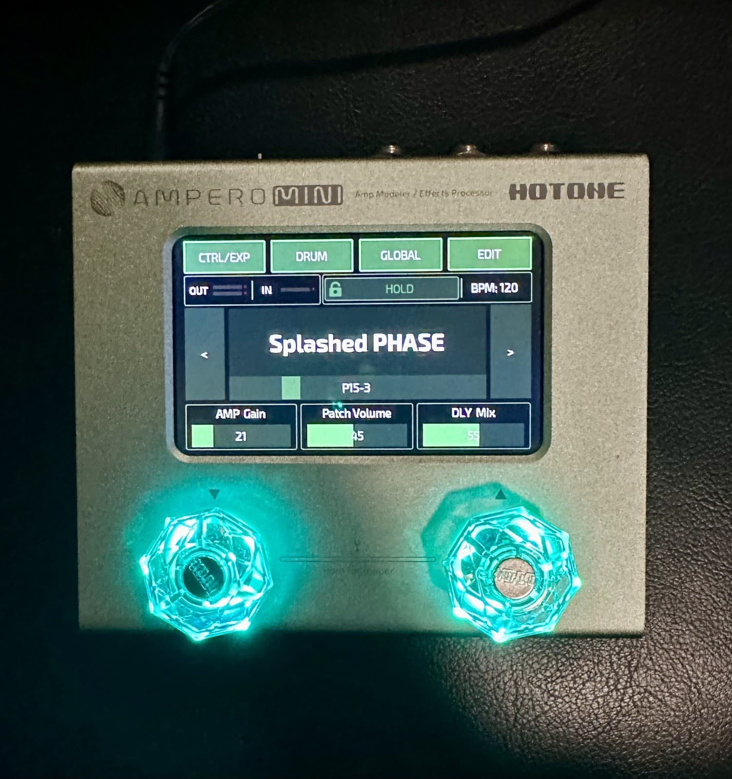 Hotone Ampero Mini MP-50MC Guitar Bass Amp Modeling IR Cabinets Simulation Pedal