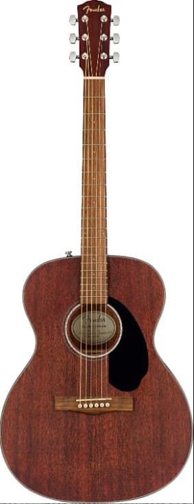 Fender CC-60S Solid Top Concert Acoustic Guitar - All Mahogany