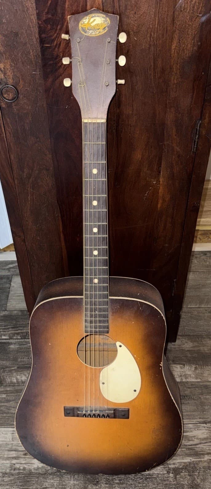 Vintage 1959 Kay K6110 Western Rhythm X-Braced Dreadnought Acoustic Guitar Rare