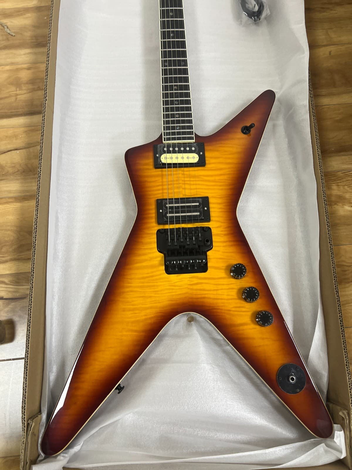 US STOCK Dimebag Darrel The Dean ML Electric Guitar Black Hardware