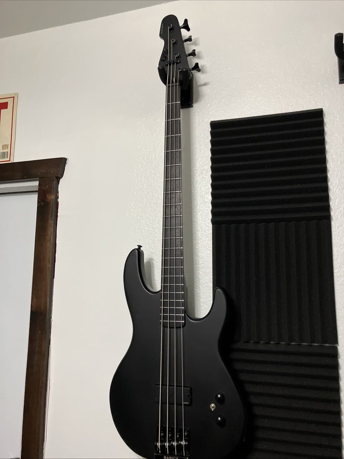 ESP LTD AP4 Black Metal Bass Stainless Steel Fret Guitar W/ Fishman PU SKB Case