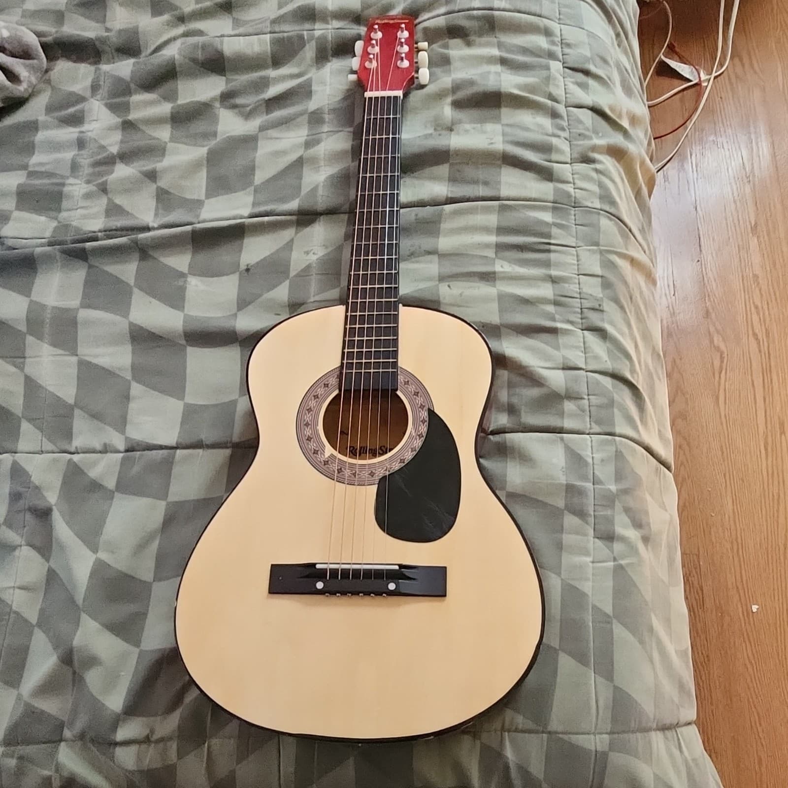 Acoustic Guitar Dreadnought Full Size Natural 6 String Wood Right-Handed