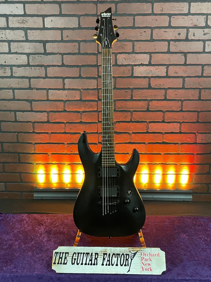 Schecter Damien-6 Satin Black Electric Guitar