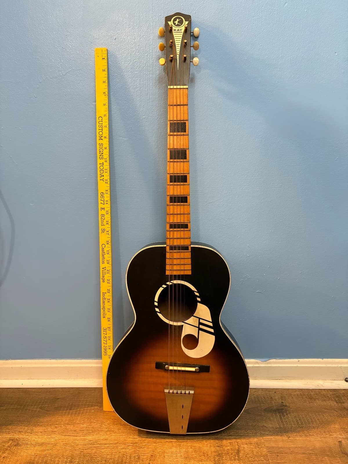 Kay Vintage Acoustic Guitar Sunburst